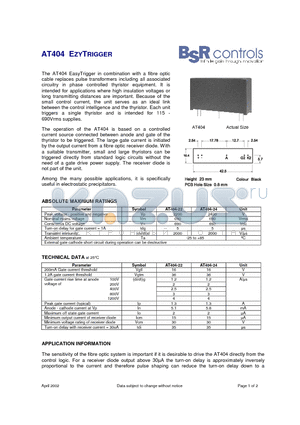 AT404 datasheet - EZYTRIGGER