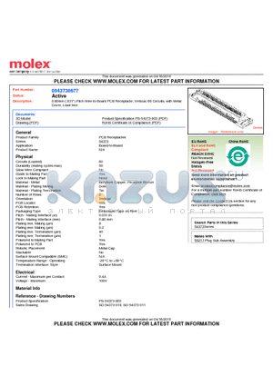 54373-0677 datasheet - 0.80mm (.031