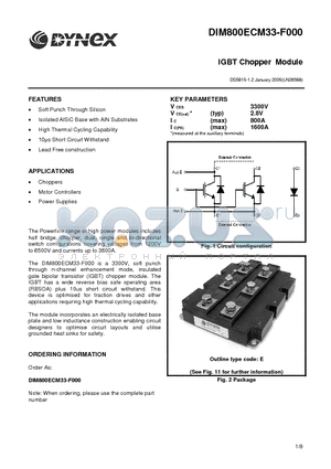 DIM800ECM33-F000 datasheet - IGBT Chopper Module