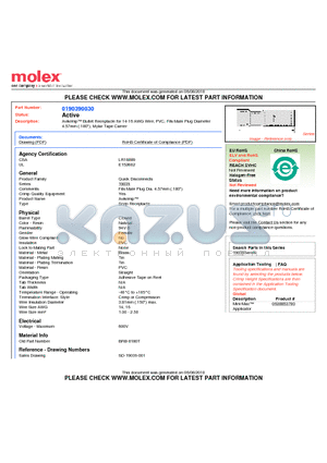 BRB-8180T datasheet - Avikrimp Bullet Receptacle