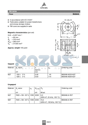 B65646-A630-A27 datasheet - PM 50/39