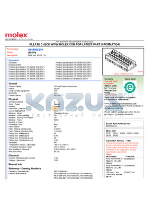 54596-0210 datasheet - MINI MI2. ASSY - SN