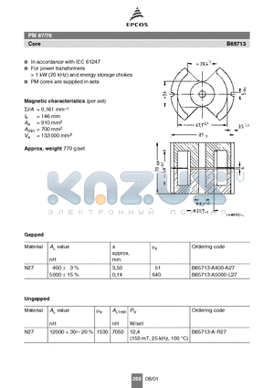 B65714-J1000-T1 datasheet - PM 87/70