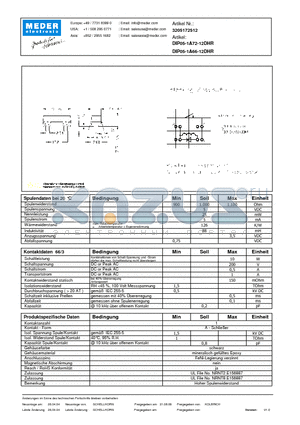 DIP05-1A66-12DHR_DE datasheet - (deutsch) DIP Reed Relay