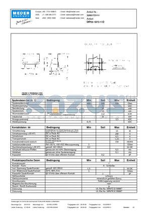 DIP05-1A72-11D_DE datasheet - (deutsch) DIP Reed Relay