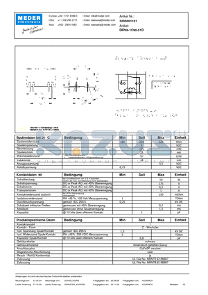 DIP05-1C90-51D_DE datasheet - (deutsch) DIP Reed Relay