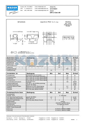 DIP12-1C90-51M_DE datasheet - (deutsch) DIP Reed Relay