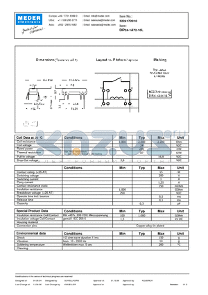 DIP24-1A72-10L datasheet - DIP Reed Relay