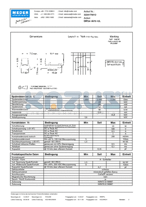 DIP24-1A75-12L_DE datasheet - (deutsch) DIP Reed Relay