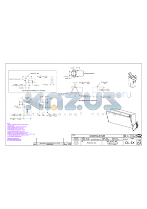 DL-1X datasheet - DOOR LATCH