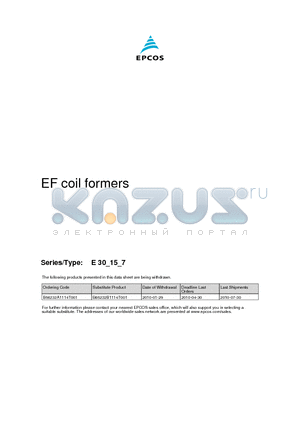 B66232B1114T001 datasheet - EF coil formers