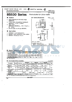 BS530G datasheet - Photodiode for Ultra-vlolet