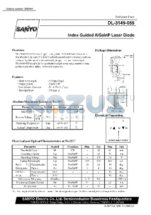 DL-3149-055 datasheet - Index Guided AlGalnP Laser Diode