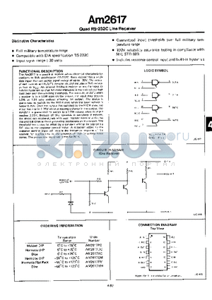 AM2617XM datasheet - Quad RS-232C Line Receiver
