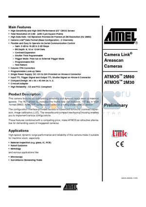 AT71-ATM2M30M-B0 datasheet - Camera Link Areascan Cameras