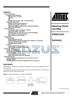 AT83C21GC datasheet - GemCore Serial Lite PRO