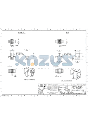 03-06-1061-V datasheet - .062/(1.57) HOUSING PLUG & RECEPTACLE 6 CKT, .145/(3.68) C.L.