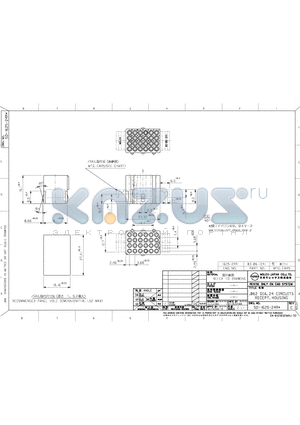 03-06-1241-V datasheet - .062 DIA. 25 CIRCUITS RECEPT. HOUSING