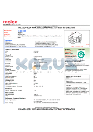 03-09-1091 datasheet - 2.36mm Diameter Standard