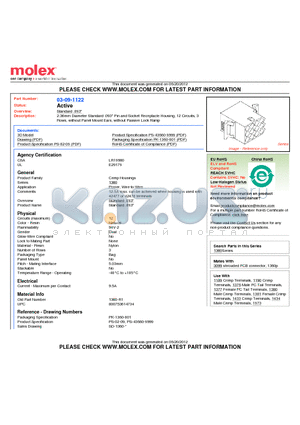 03-09-1122 datasheet - 2.36mm Diameter Standard