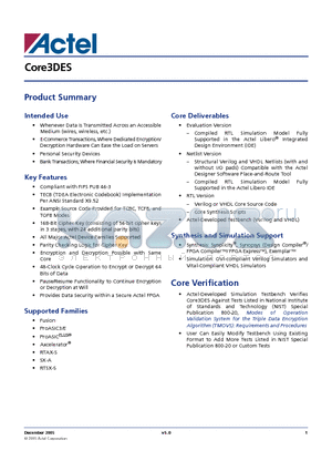 3DES-AN datasheet - Core3DES