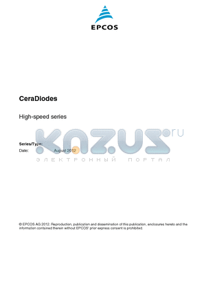 B72440D0050H060 datasheet - High-speed series