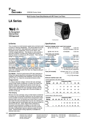 3EXLA2S datasheet - Multi-Function Power Modules with RFI Power Line Filters