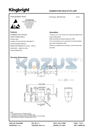 AM27PBC_01 datasheet - SUBMINIATURE SOLID STATE LAMP