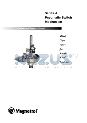 B75-1B20-JDG datasheet - Bleed Type Valve for Liquid Level Switches