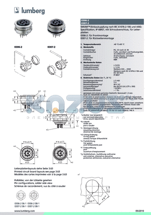 0306-2 datasheet - Leiterplattenlayouts siehe Seite 3.63