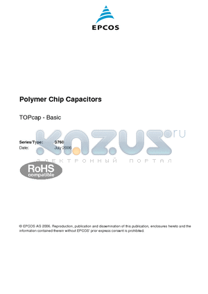 B76010V3379M025 datasheet - Polymer chip capacitors