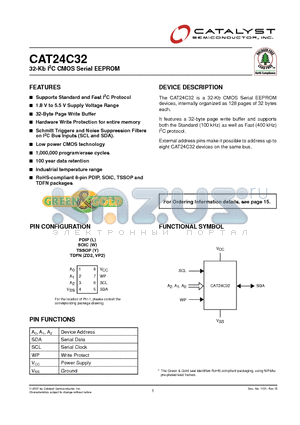 CAT24C23LIT3 datasheet - 32-Kb I2C CMOS Serial EEPROM