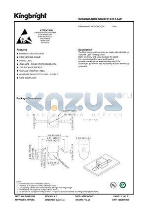 AM27QBC-D09 datasheet - SUBMINIATURE SOLID STATE LAMP