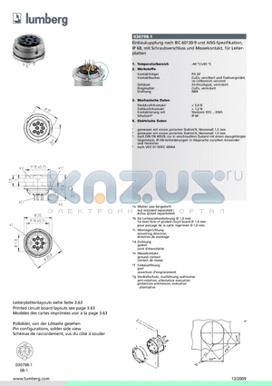 030798-108-1 datasheet - Rundsteckverbinder mit Schraubverschluss nach IEC 60130-9 und AISG-Spezifikation, IP 68