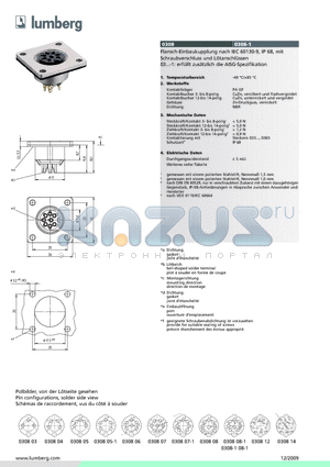 030807 datasheet - Rundsteckverbinder mit Schraubverschluss nach IEC 60130-9 und AISG-Spezifikation, IP 68