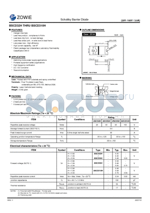 BSCD34H datasheet - Schottky Barrier Diode