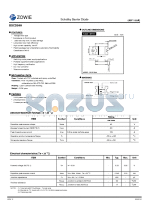 BSCD84H datasheet - Schottky Barrier Diode