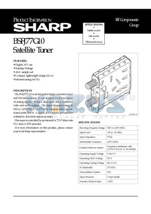 BSFJ77G10 datasheet - Satellite Tuner