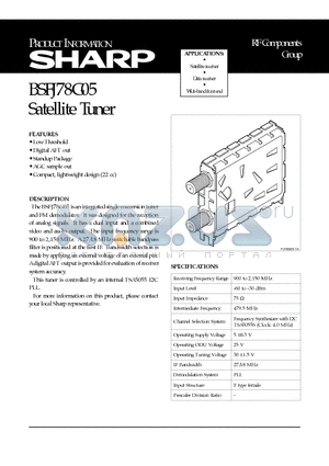 BSFJ78G05 datasheet - Satellite Tuner