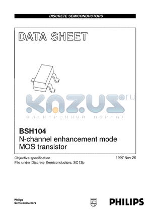 BSH104 datasheet - N-channel enhancement mode MOS transistor