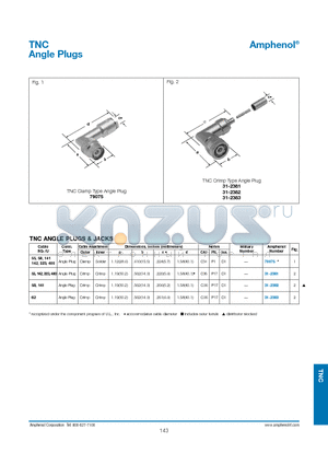 031-2389-RFX datasheet - TNC Angle Plugs