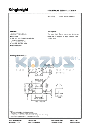 AM27SEC03 datasheet - SUBMINIATURE SOLID STATE LAMP
