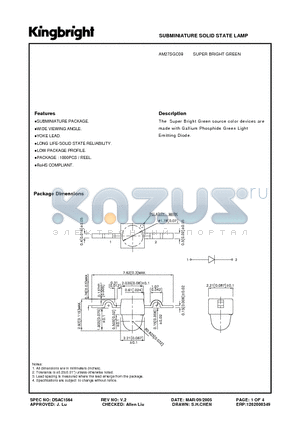 AM27SGC08 datasheet - SUBMINIATURE SOLID STATE LAMP
