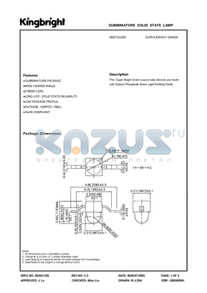 AM27SGD09 datasheet - SUBMINIATURE SOLID STATE LAMP