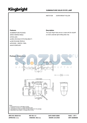 AM27SYC08 datasheet - SUBMINIATURE SOLID STATE LAMP