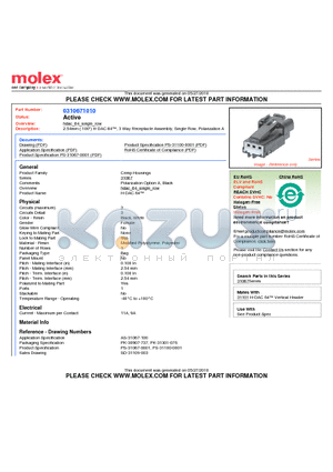 0310671010 datasheet - 2.54mm (.100