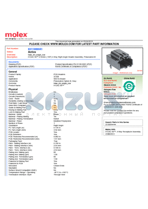 0311000041 datasheet - H-DAC 64 2.54mm (.100