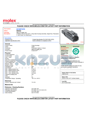 0310671072 datasheet - 2.54mm (.100