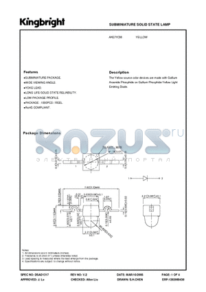 AM27YC08 datasheet - SUBMINIATURE SOLID STATE LAMP