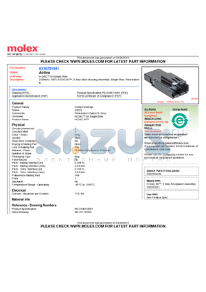 0310721041 datasheet - 2.54mm (.100